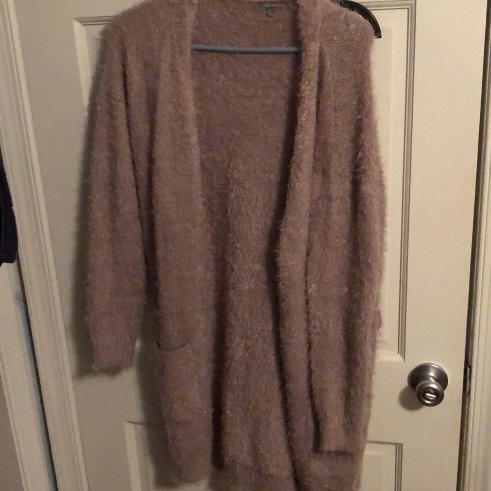 Pink fluffy cardigan